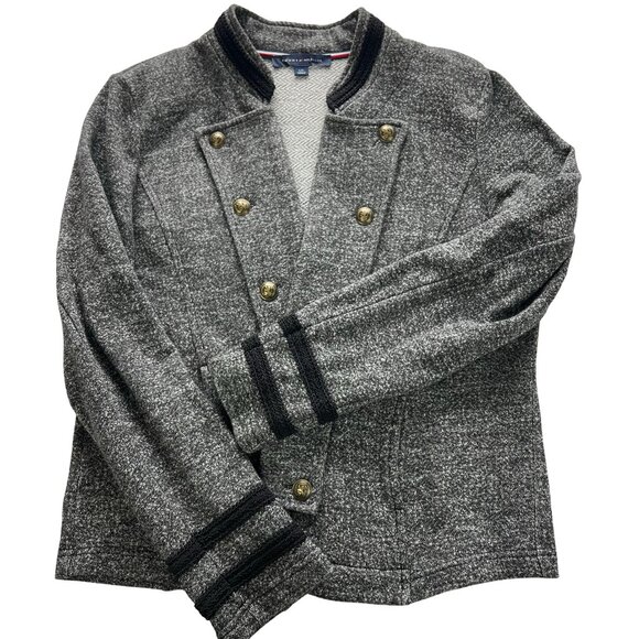 Women's Blazer / Jacket Grey Size L Large Tommy Hilfiger Military Band. - Picture 5 of 14